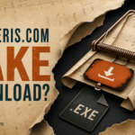 A fake Audiveris.com download button caught in a sheet-music mousetrap.