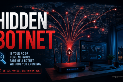 Hidden botnet traffic spreading from a home network and computer.
