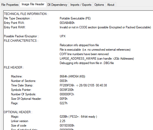 Coin Miner Investigation: When, Why, For What 26 PE Header tells us it is a 64-bit EXE