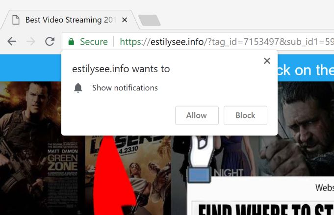 How to Disable Browser Push Notifications 2 Example of spam browser push notifications from a suspicious website.