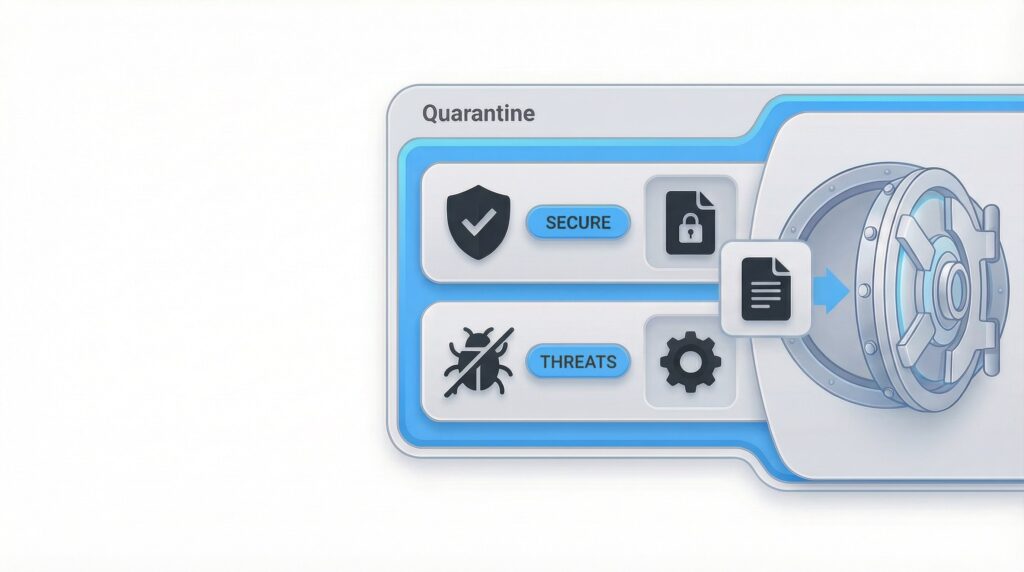 Restore files from quarantine list