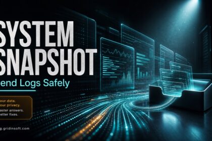System snapshot and logs sent safely for support analysis.