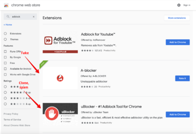 Chrome extensions injected ads