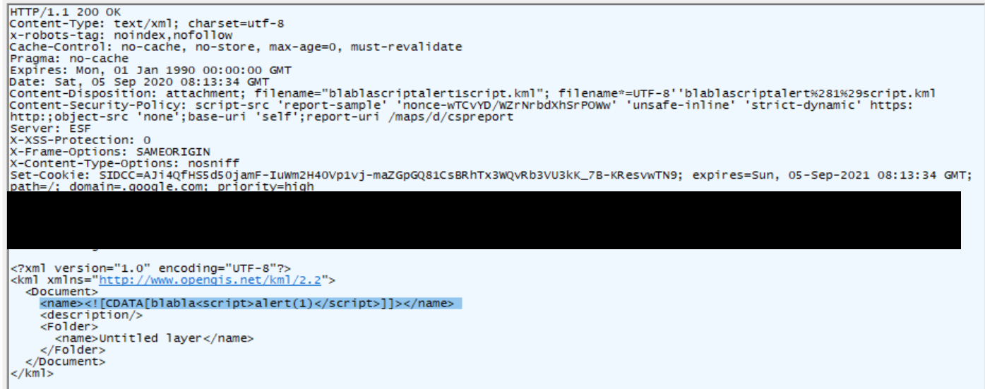 XSS vulnerability in Google Maps