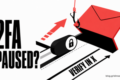 A fake email hook pulls a two-factor authentication toggle toward a trap.