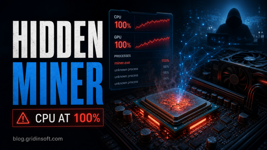 Coin Miner Malware Removal: Bitcoin Miner Virus Guide 1 Hidden coin miner malware causing CPU and GPU usage to reach 100%.