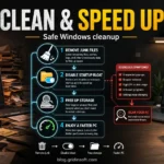 Clean and speed up Windows safely with storage, startup, and malware symptom checks