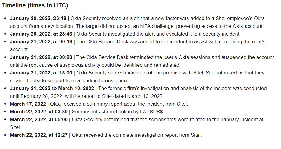 Okta and the Lapsus$ Attack