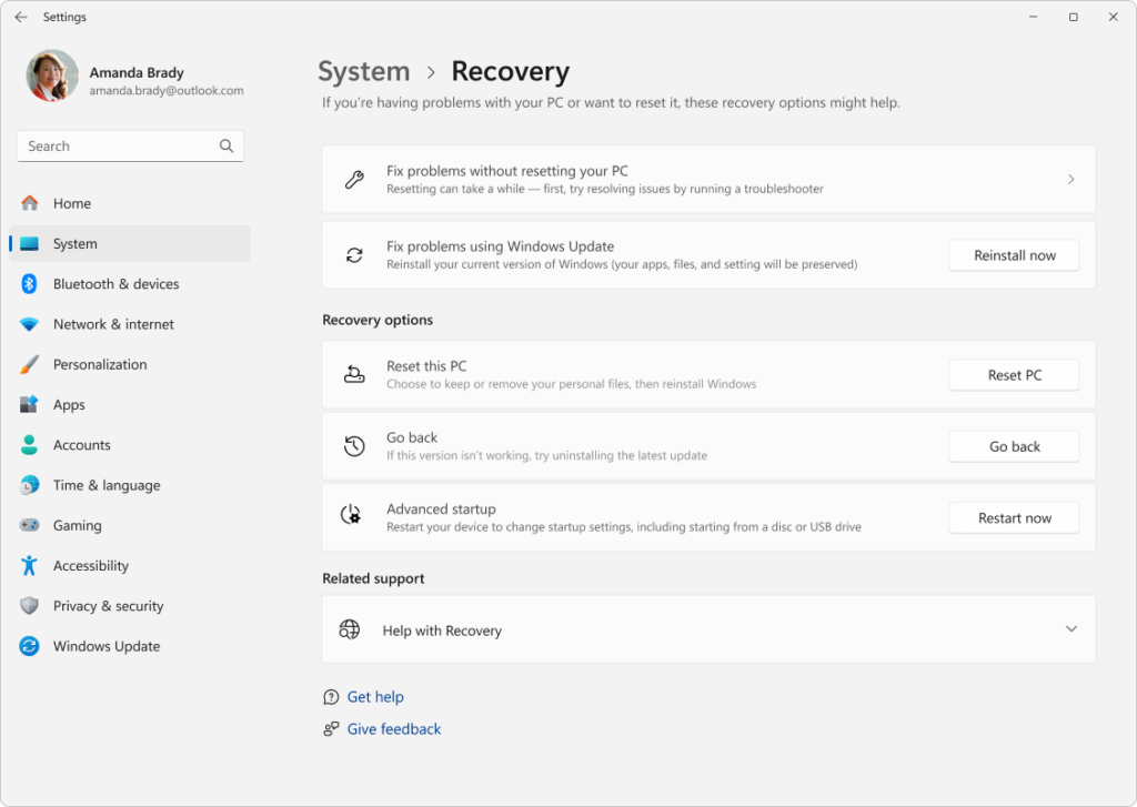 Factory Reset Malware Guide 2 Windows Recovery settings showing the Reset this PC option.