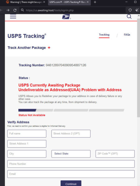 USPS Scam Text 2026: What to Do 3 Fake USPS website asking for delivery details