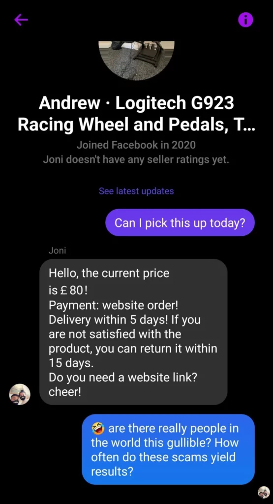 Facebook Marketplace Scams