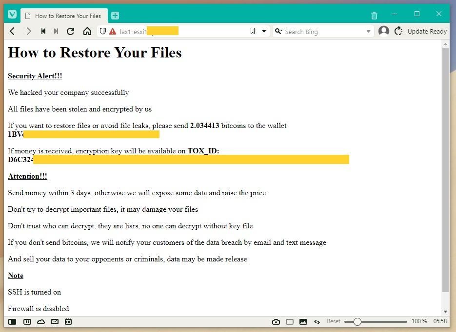 ESXiArgs and VMware ESXi