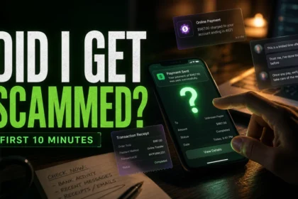 Did I get scammed first 10 minutes response checklist