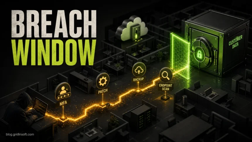 Small business cybersecurity checklist breach window featured image