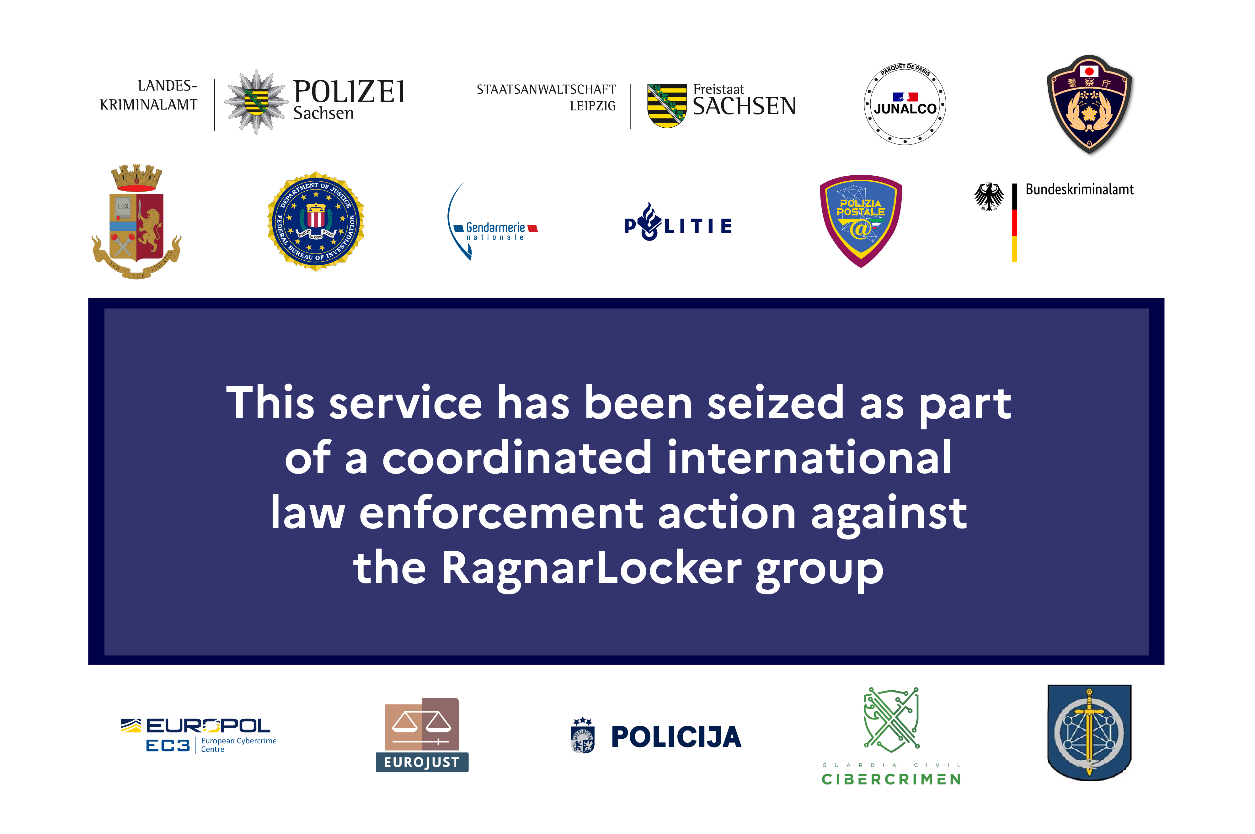 RagnarLocker Darknet Banner