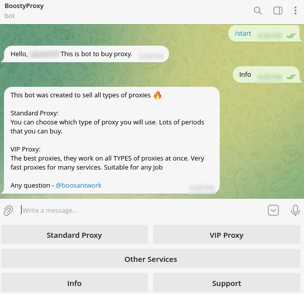 Socks5Systemz Proxy Service Infects 10,000 Systems Worldwide 2 Telegram bot to buy proxy screenshot