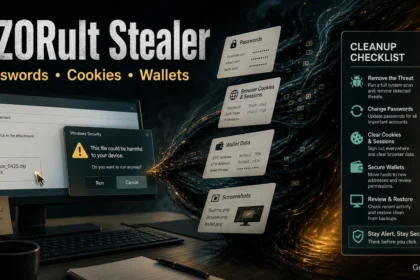 AZORult stealer phishing attachment, stolen browser data, and cleanup checklist