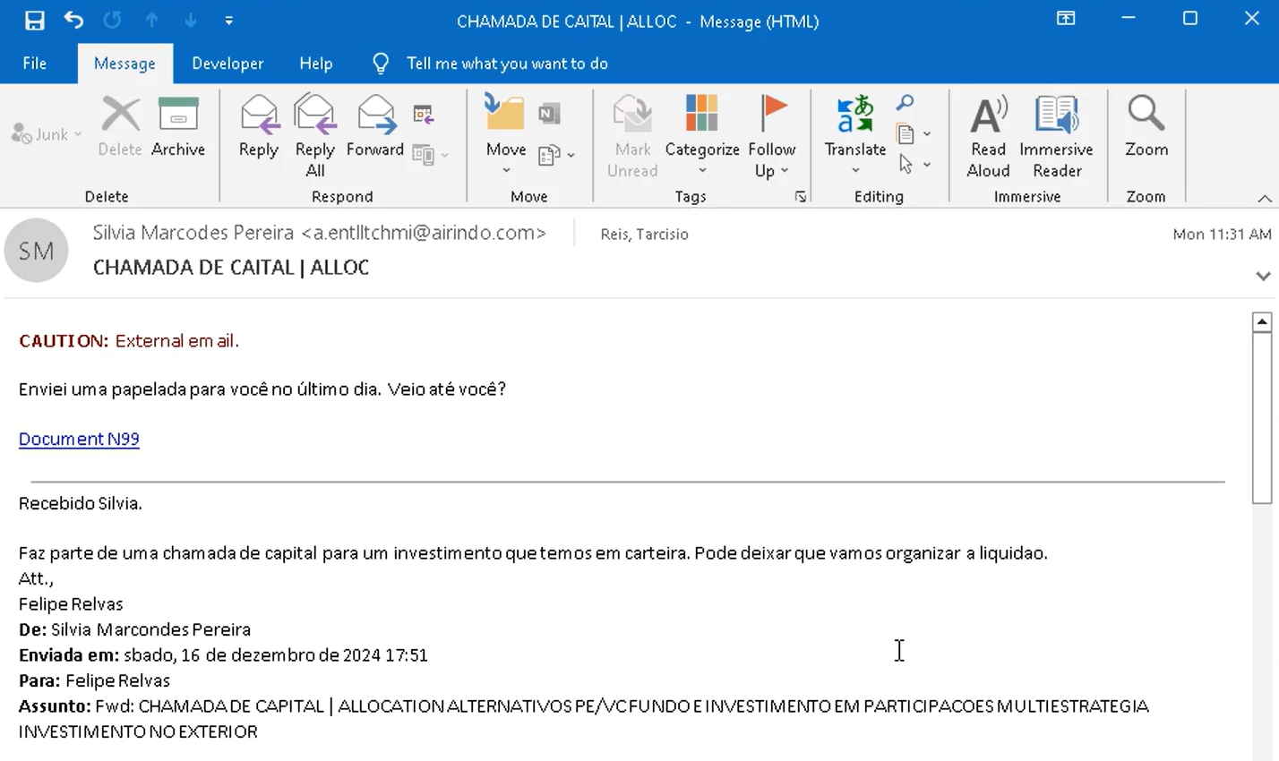 Trojan:Win32/Znyonm 3 Phishing email screenshot