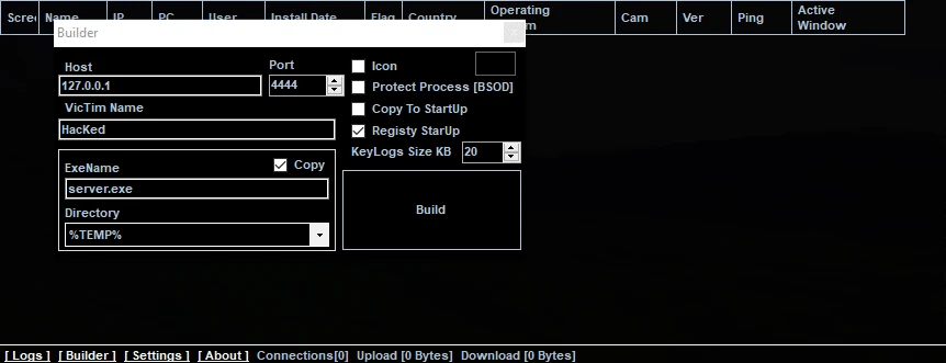 Bladabindi!ml Removal Guide 3 njRAT builder settings used to configure a payload