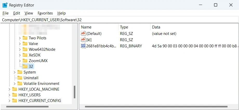 Bladabindi!ml Removal Guide 4 Registry entry created by njRAT malware during installation