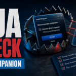 Adaware Web Companion PUA check poster showing a bundled installer trap and changed browser settings.