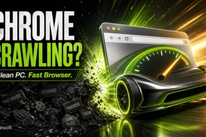 Chrome browser speedometer escaping malware junk after PC cleanup