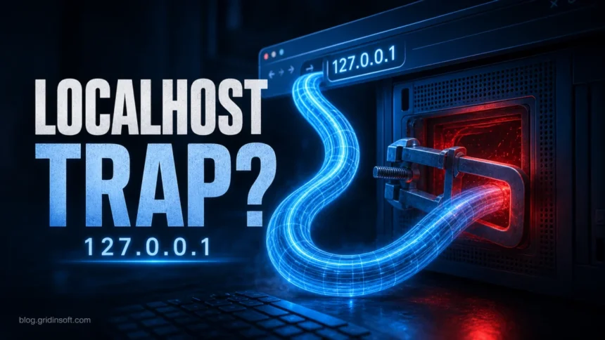127.0.0.1 localhost loopback traffic entering a suspicious local proxy trap