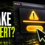 Fake alert scareware warning with a cursor hovering over a deceptive button