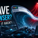 Wave Browser removal guide poster showing startup and background processes.