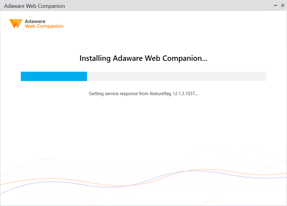 Installer window for Web Companion