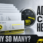 Multiple Adobe CEF Helper windows beside a high CPU gauge