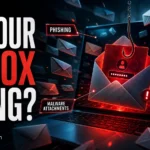 Dramatic phishing email trap illustration with the headline Is Your Inbox Lying?