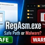 RegAsm.exe safe path versus suspicious malware copy warning
