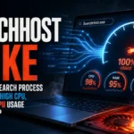 SearchHost.exe CPU, memory, and GPU spike warning poster
