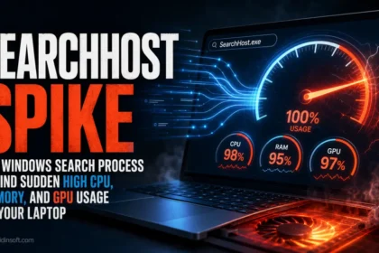 SearchHost.exe CPU, memory, and GPU spike warning poster