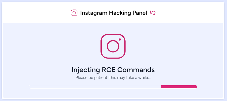 Fake Instagram Hacking Services 3 Fake hacking process