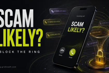 Scam Likely incoming call blocked by a carrier and phone filtering trap.