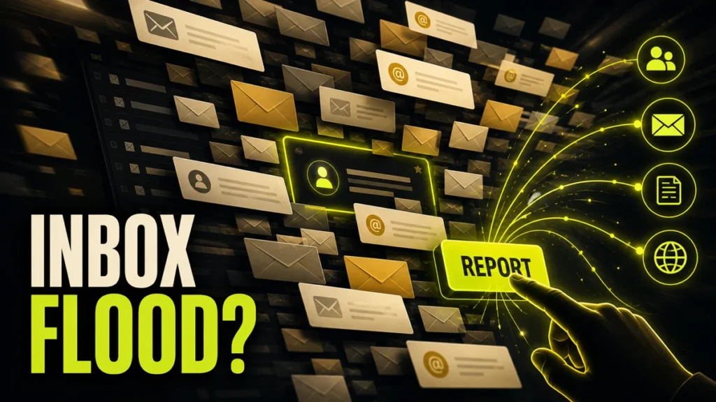 Inbox flood spam email revenge reporting guide