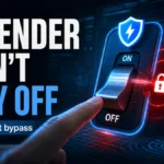 Microsoft Defender real-time protection switch snapping back on with quarantine warnings.