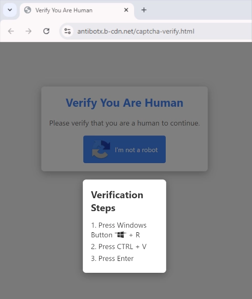 Fake CAPTCHA site