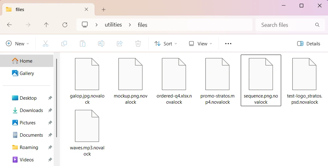 Novalock Ransomware 3 Novalock ransomware files encrypted