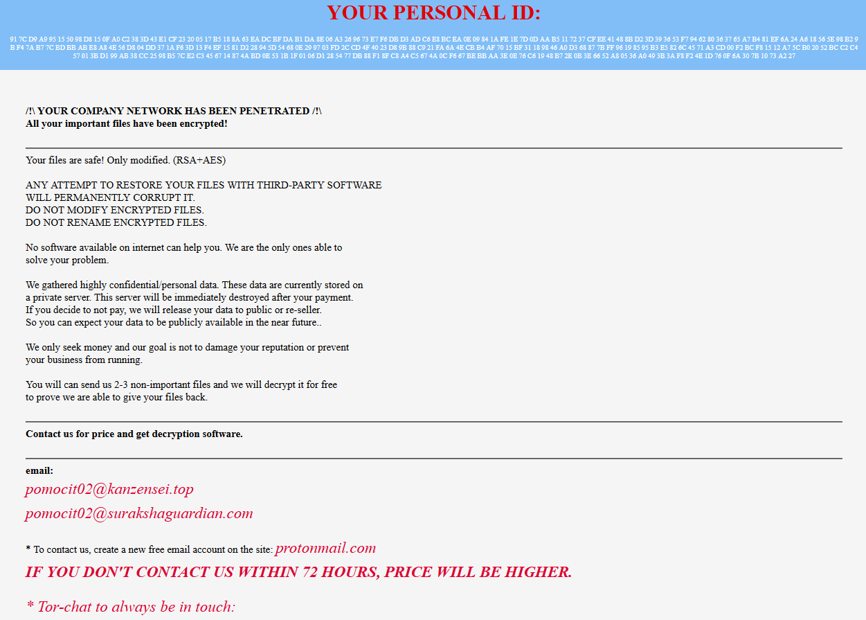 Novalock Ransomware 2 Novalock ransomware note