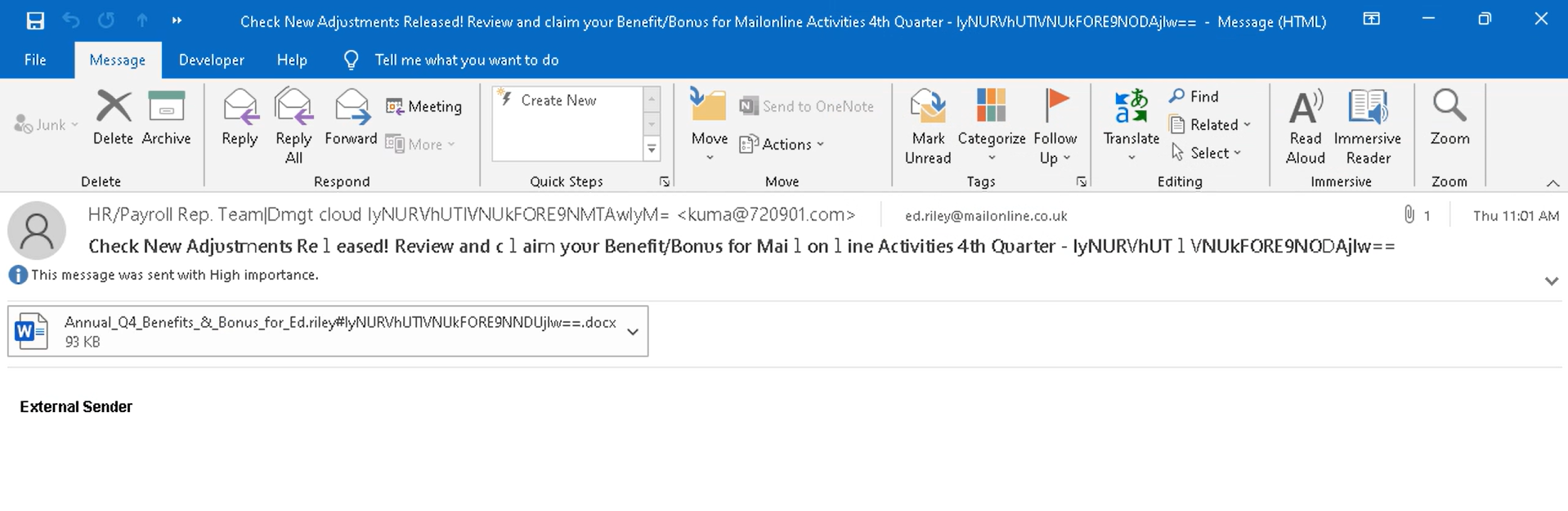 Corrupted Word Documents Phishing Attacks Avoid Security Checks 2 Phishing message corrupted Word documents