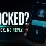 Blocked messaging app warning with one check and no reply