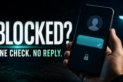 Blocked messaging app warning with one check and no reply