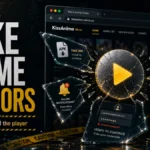 Fake anime mirror page breaking into redirect, notification, phishing, and download traps.