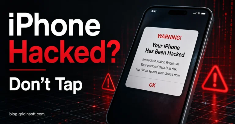iPhone hacked pop-up scam warning: do not tap the fake alert.