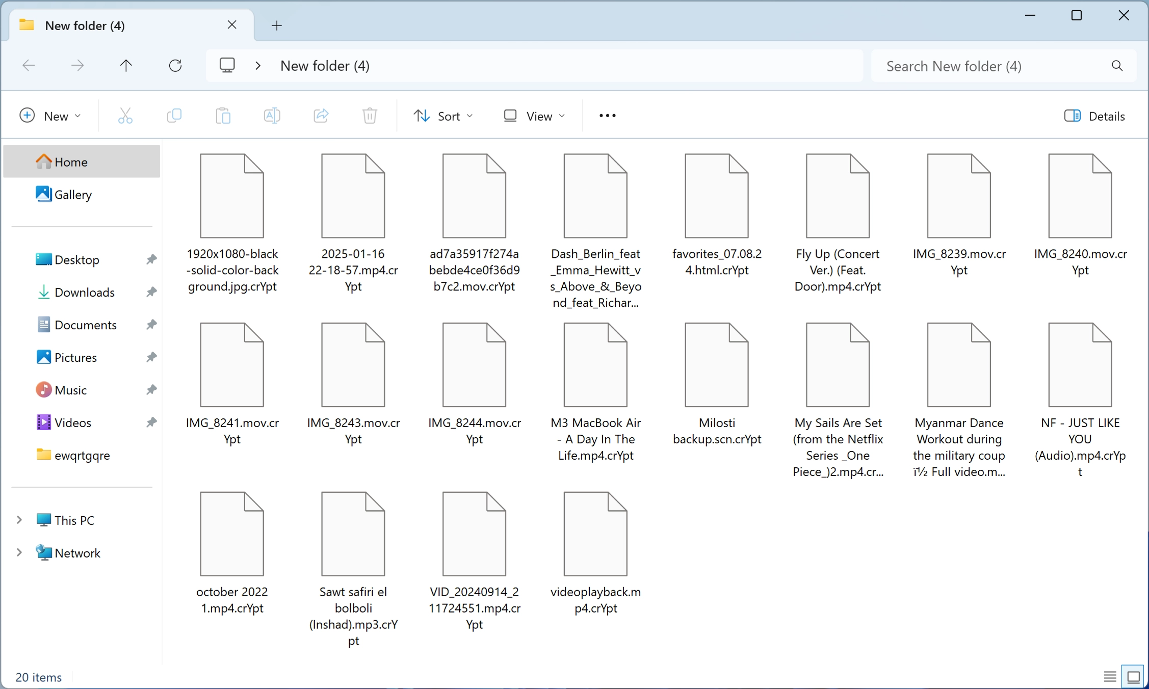 Locked files screenshot