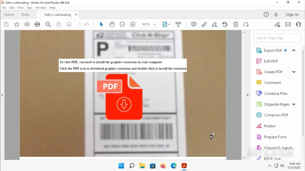 Steganography Malware: Can an Image Hide a Virus? 2 Malicious PDF lure used before a steganography malware stage.