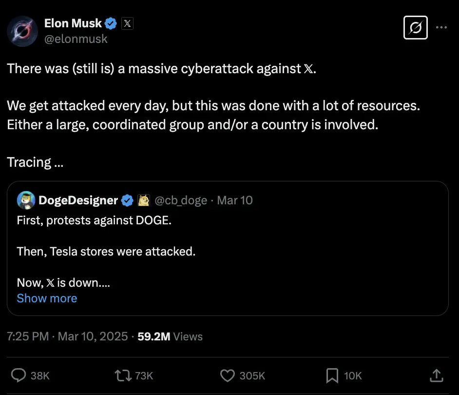 Threat Actor Behind X DDoS Attack Revealed 2 Post about X DDoS Attack